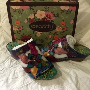 Socofy adjustable leather sandals